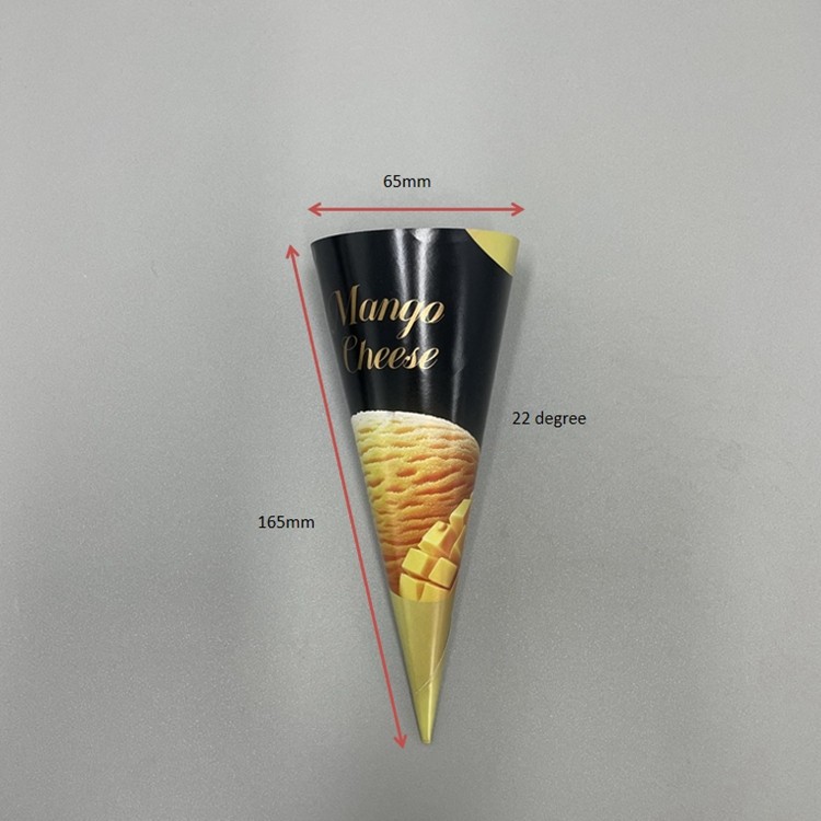 Custom Ice Cream Paper Cone Sleeve