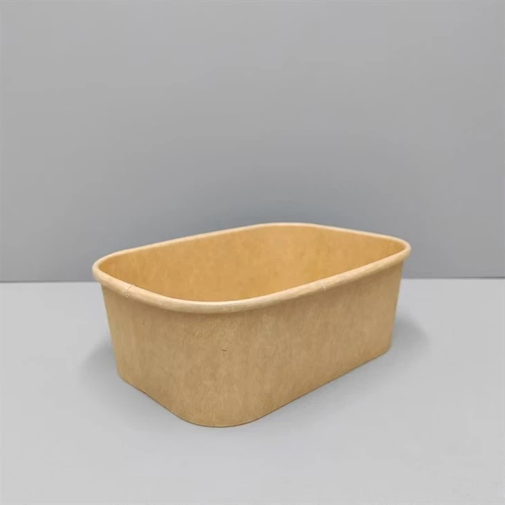 rectangular kraft food bowl